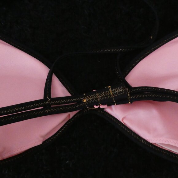Unbranded | small | Padded Orange Bikini Top | Black Trim - Picture 9 of 10